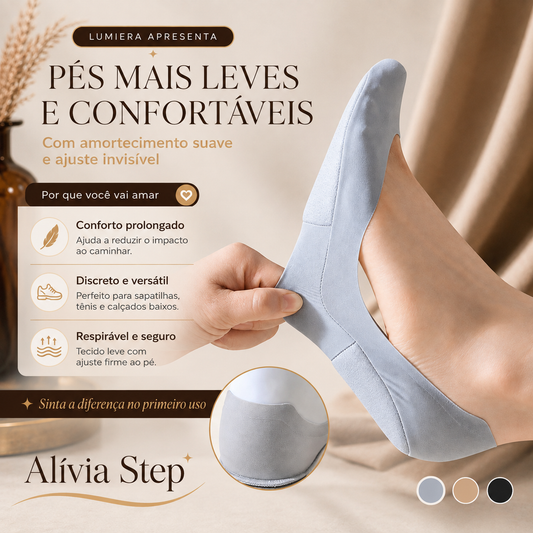 Alívia Step – Meia Ortopédica Invisível para Conforto Plantar
