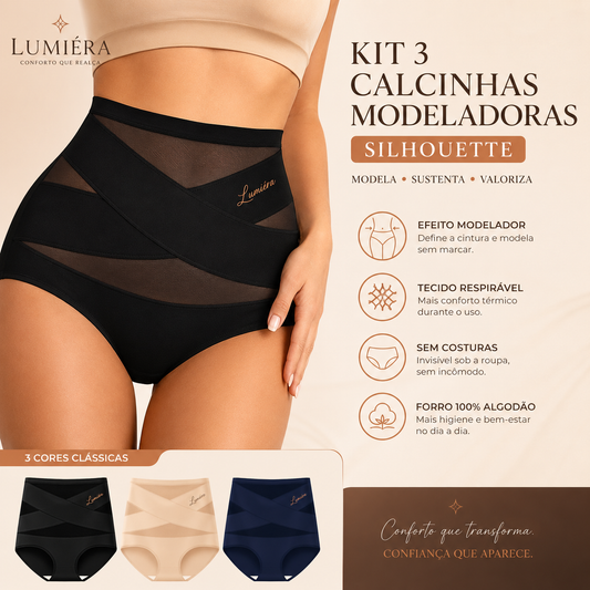 Kit 3 Calcinhas Modeladoras – Silhouette